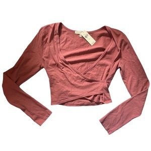 Truly Madly Deeply Anthropologie Mauve Top New